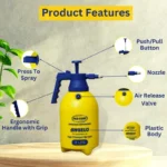 Pad Corp Angelo HP 2L Hand Held Garden Sprayer – Manual Pressure Sprayer, Smooth Operation & Easy to Use - Image 3