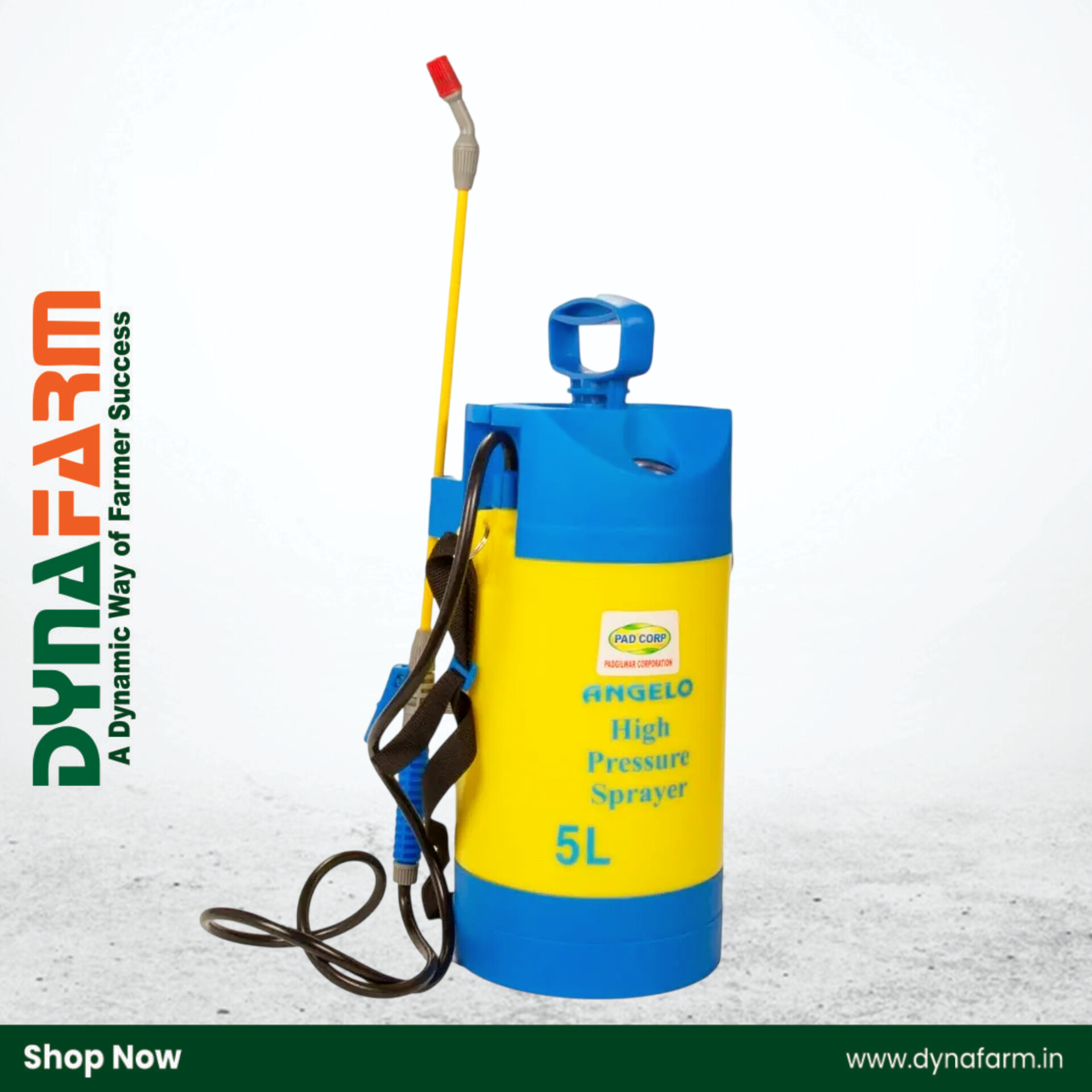 InShot_20260801_162249646 PAD CORP Angelo HP 5L Compression Sprayer – Heavy Duty Pressure Sprayer with Pressure Gauge for Professional, Industrial & Agricultural Use - Image 1