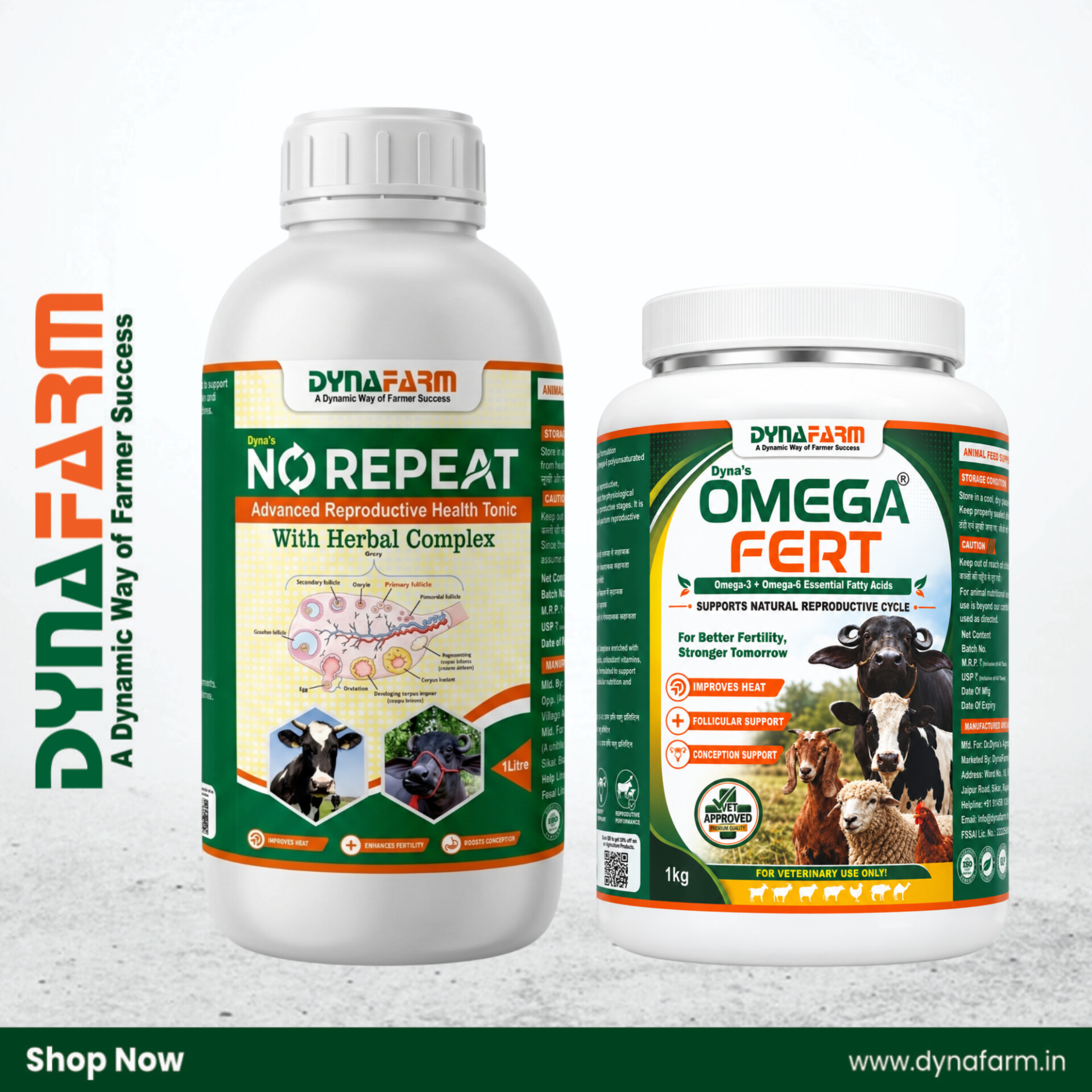 InShot_20260928_130244340.jpg No Repeat + Omega Fert Breeding Support Combo for Silent Heat, Repeat Breeding, Conception & Fertility Support Combo - Image 1