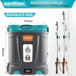 Neptune Silver Pro-14+ Double Motor Battery Sprayer – 12V x 14Ah - Image 2
