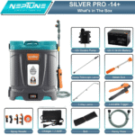 Neptune Silver Pro-14+ Double Motor Battery Sprayer – 12V x 14Ah - Image 3
