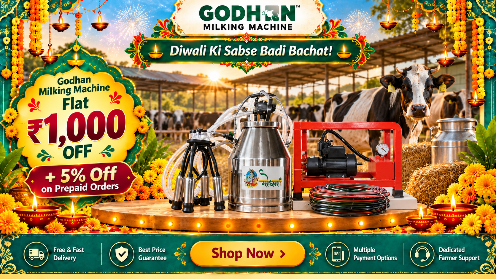 Diwali Godhan Milking Machine Promotion