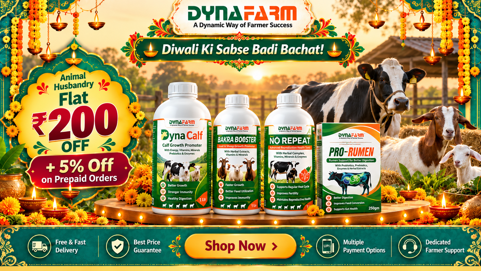 DynaFarm Diwali Animal Care Savings